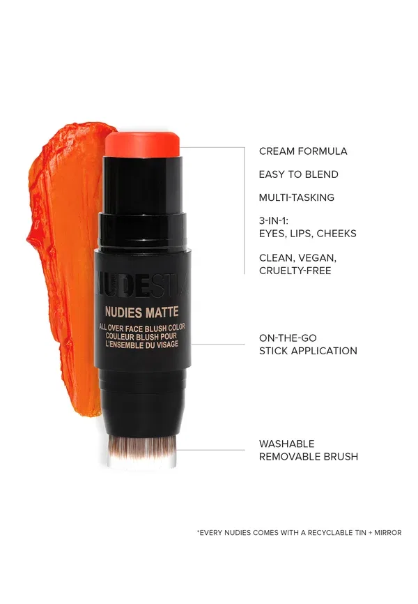 Румяна матовые Nudies all over face matte bronze Nudestix, Picante 7 г, цвет picante — фото 3