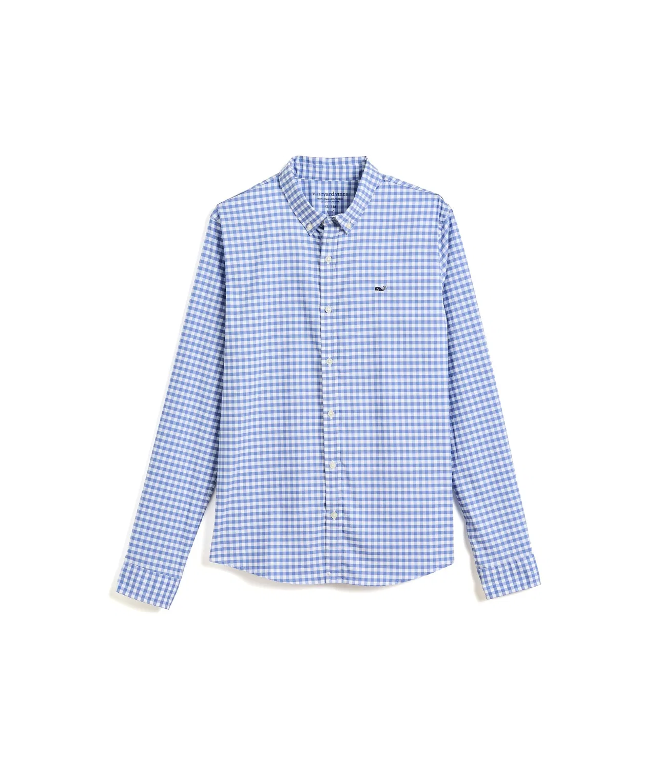 Хлопковая футболка Skysail в клетку (для малышей/детей постарше) Vineyard Vines Kids, Washed Indigo