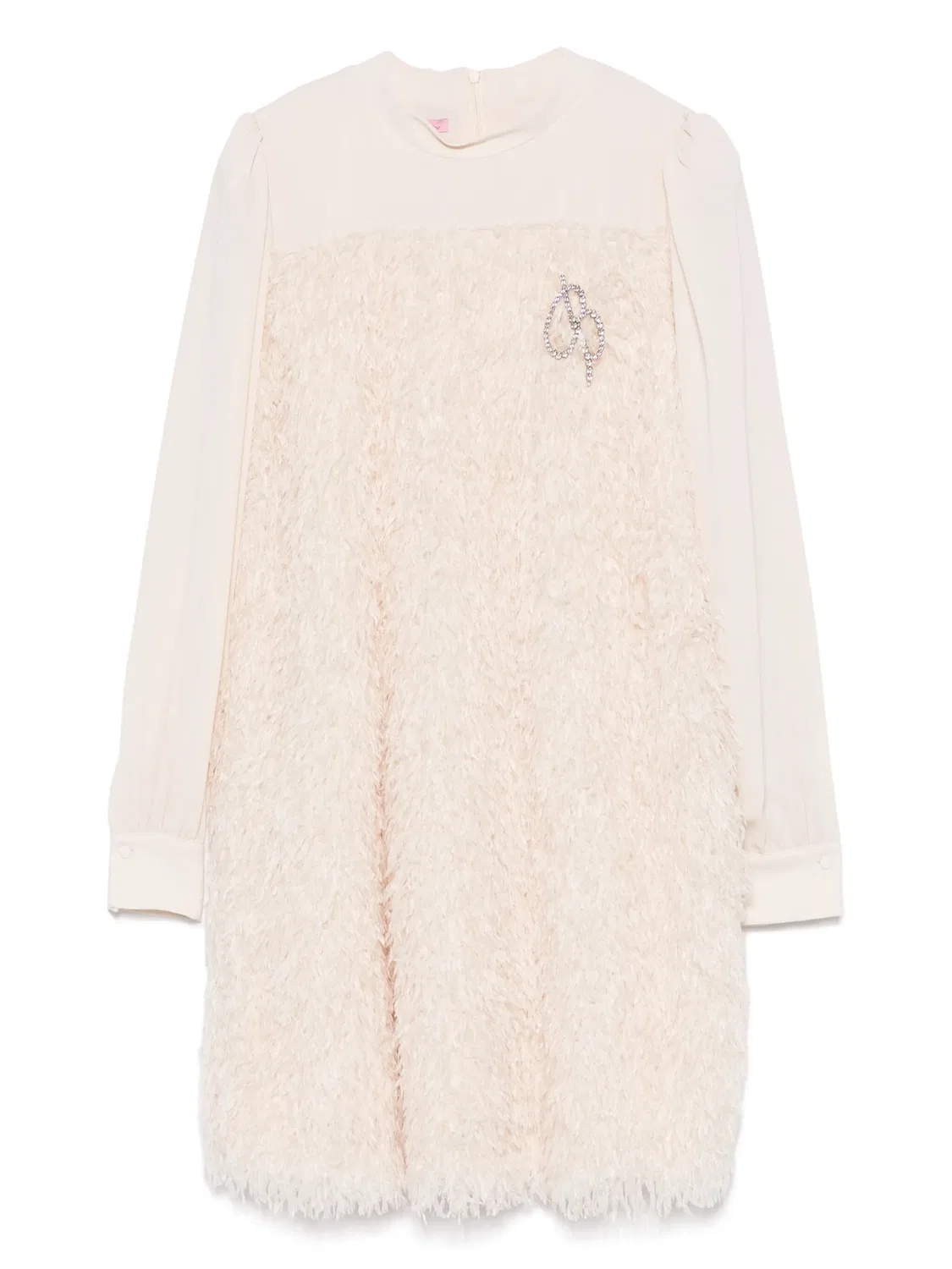Платье с Перьями Miss Blumarine, белый