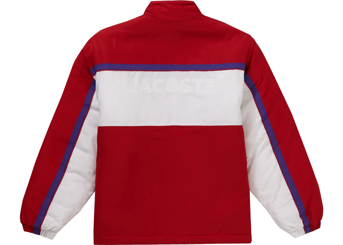 Мужская куртка с принтом Supreme LACOSTE Puffy Half Zip Pullover, Red — фото 2