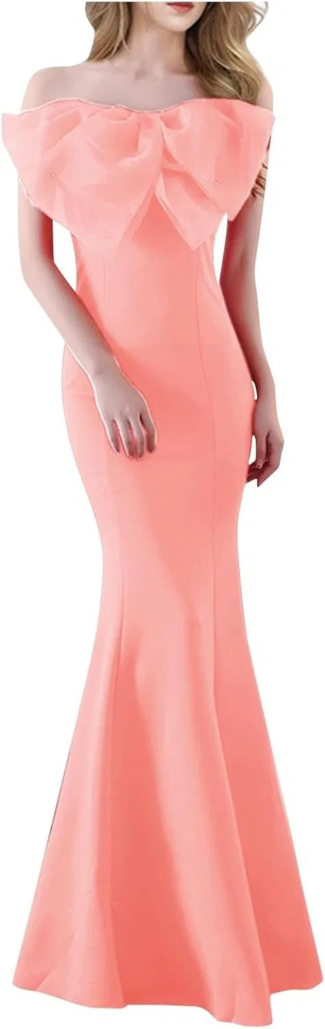 Женское вечернее платье длины пол Sleeveless, Pink