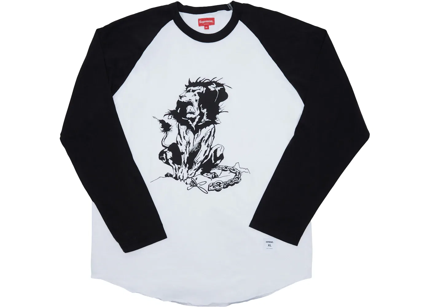 Мужская футболка с длинным рукавом реглан Supreme, Black