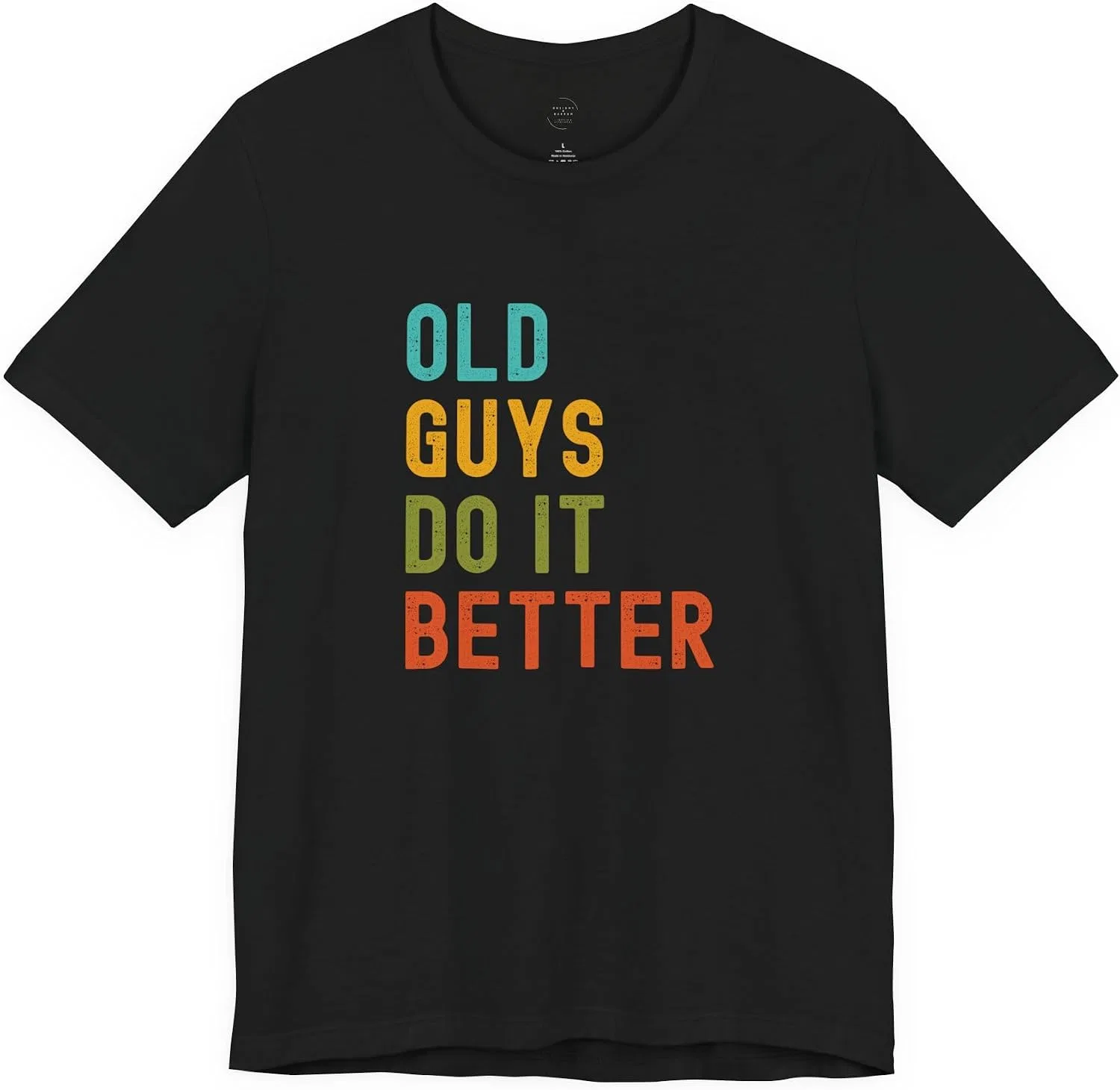 Футболка с принтом Old Guys Do It Better, Black — фото 3