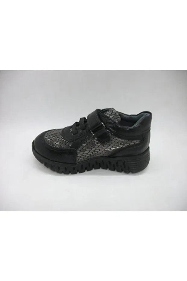 Детские туфли для девочек кожаные с ортопедической подошвой 246 light sole leather orthopedic supported children's shoes Toddler, Black — фото 4