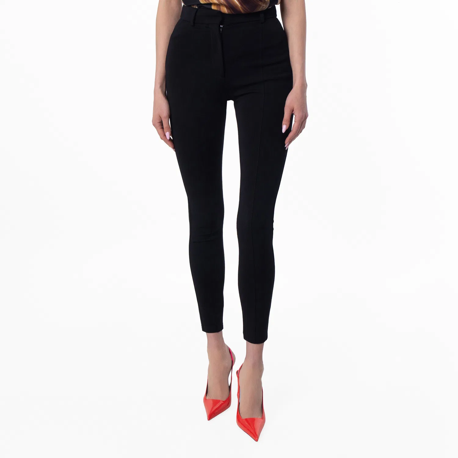 Брюки-джодпуры с высокой посадкой Burberry Ladies Black Stretch Jersey Jodhpurs, Black