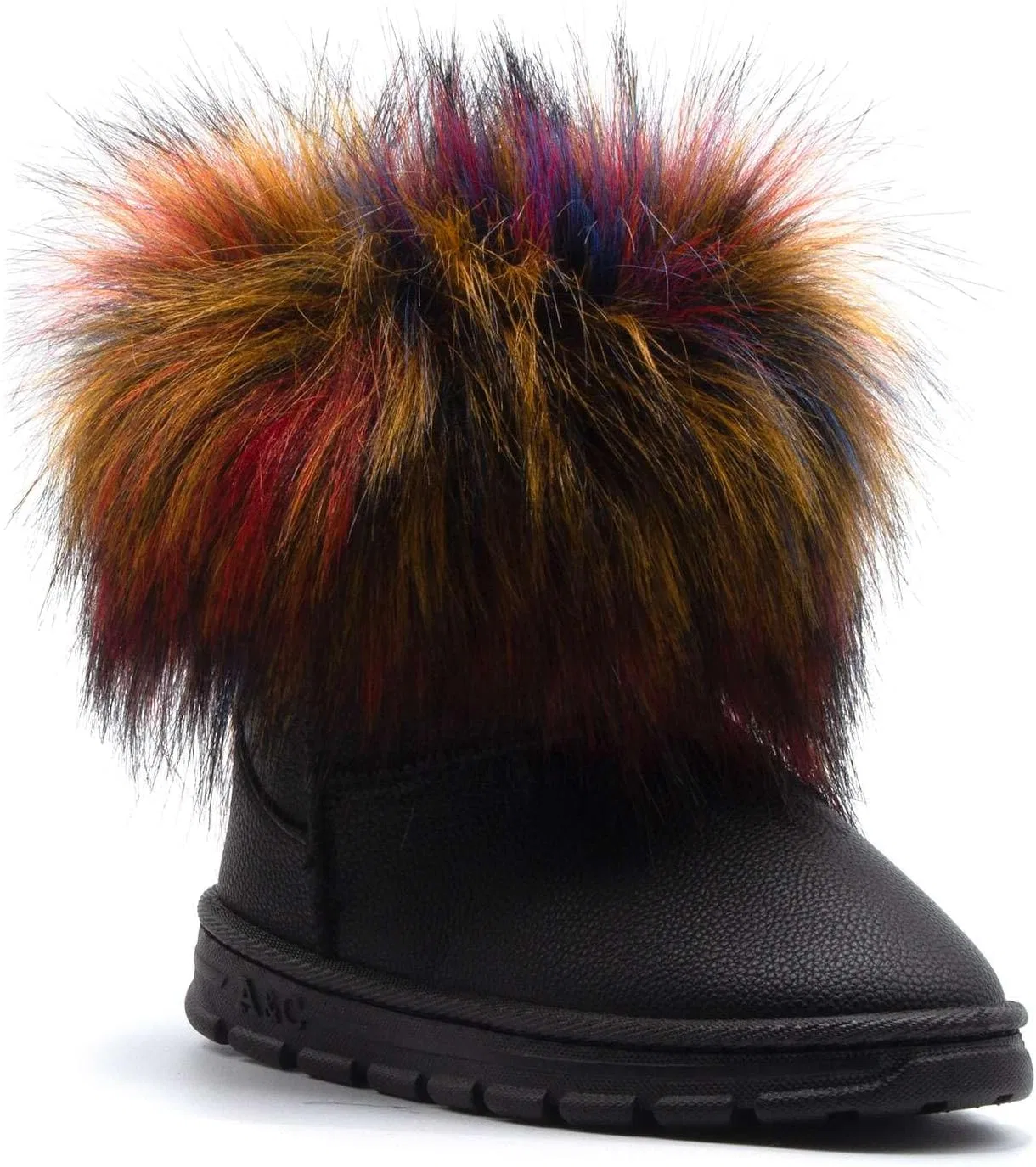 Детские зимние сапоги для девочек с меховой манжетой Jazamé, Black-Fur