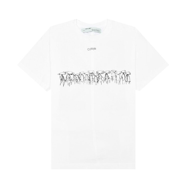 Футболка мужская Off-White Futura Atoms свободного кроя, белый — фото 2