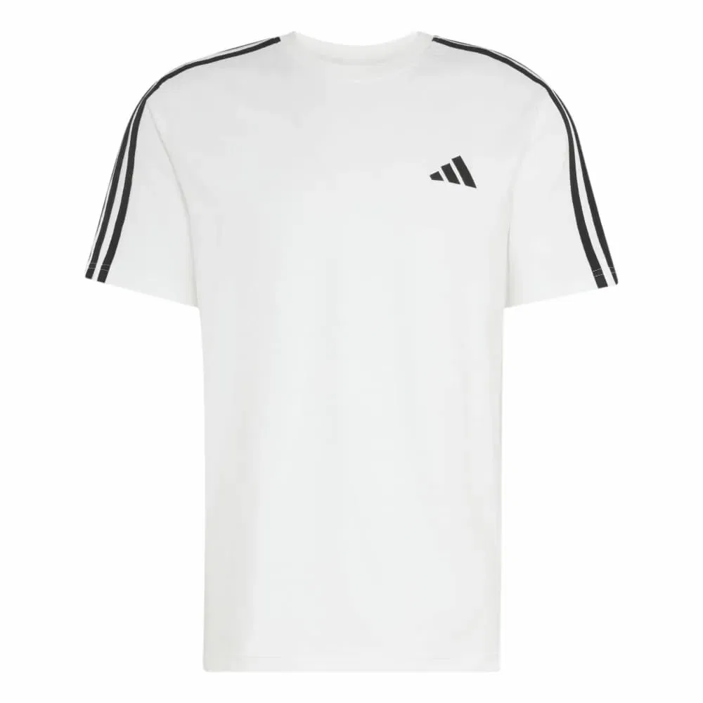 Мужская футболка с коротким рукавом с принтом 3-Stripes Adidas, White — фото 3