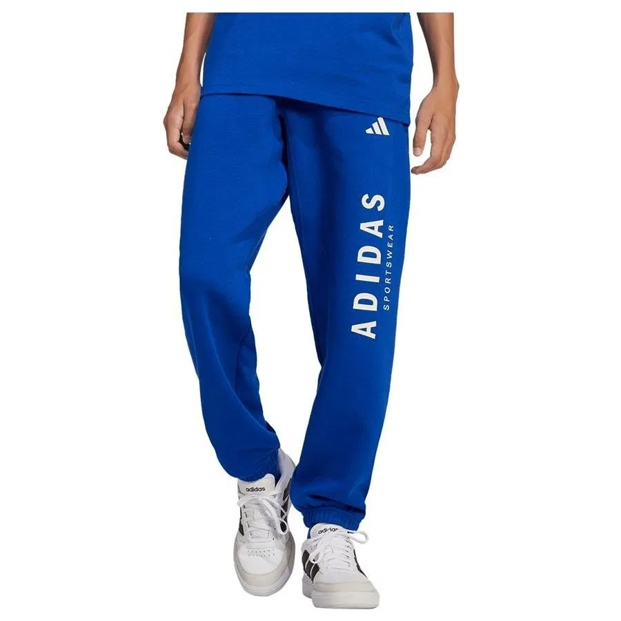 Детские спортивные штаны с принтом ALLSZN GFX PT adidas, Синий — фото 2
