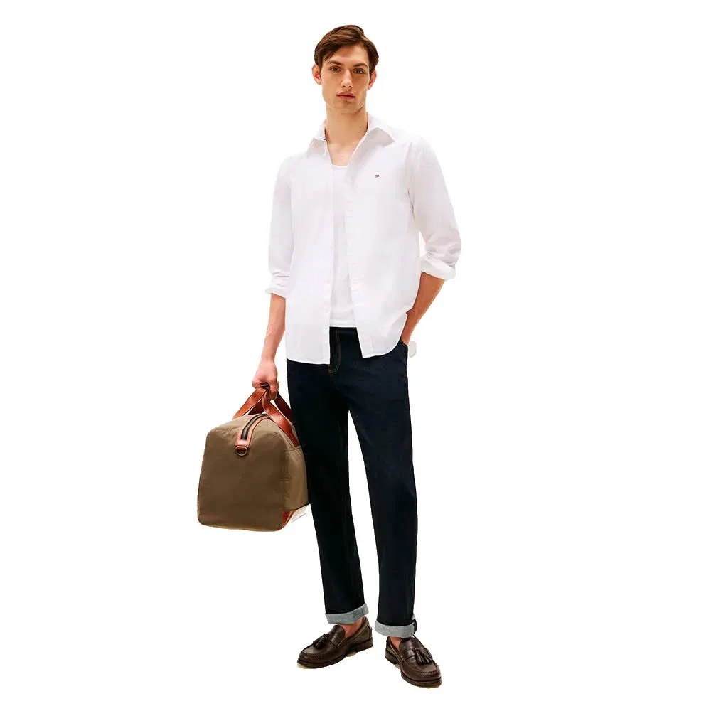 Рубашка с длинным рукавом Core Flex Regular Fit Tommy Hilfiger, белый — фото 4