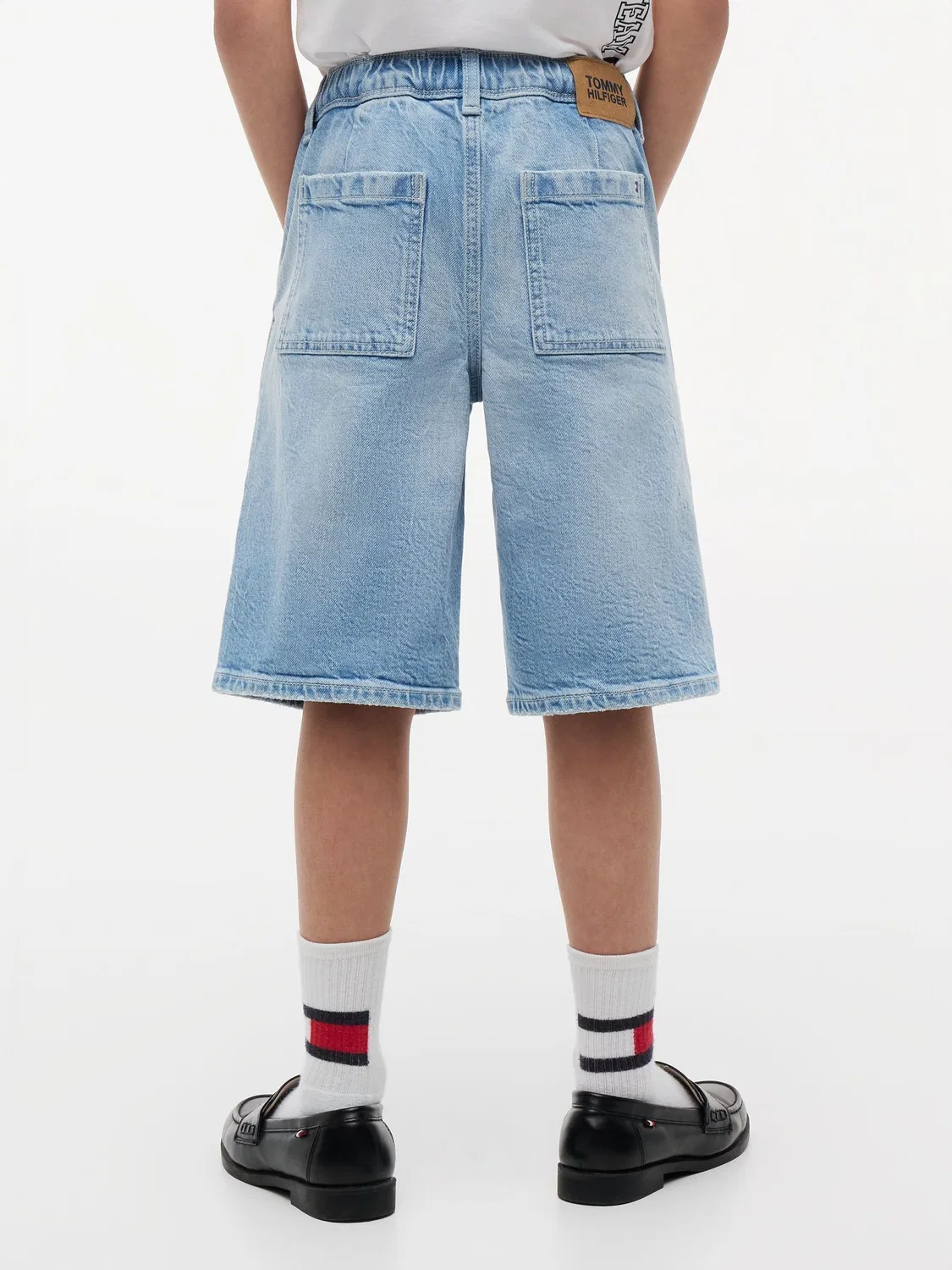 Шорты джинсовые свободные Tommy Hilfiger, синие — фото 2