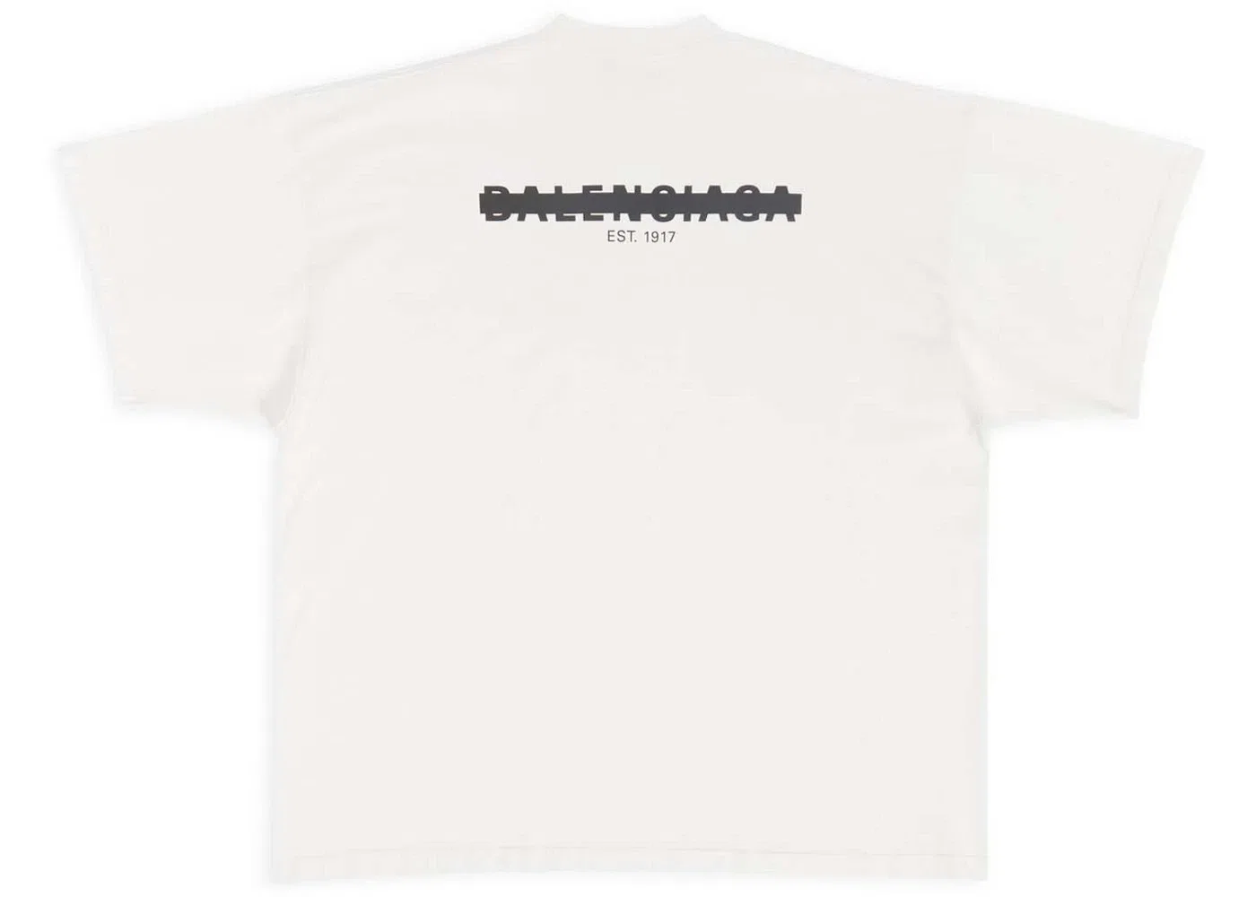 Мужская футболка оверсайз с принтом Strike 1917 Balenciaga, Off-White — фото 2