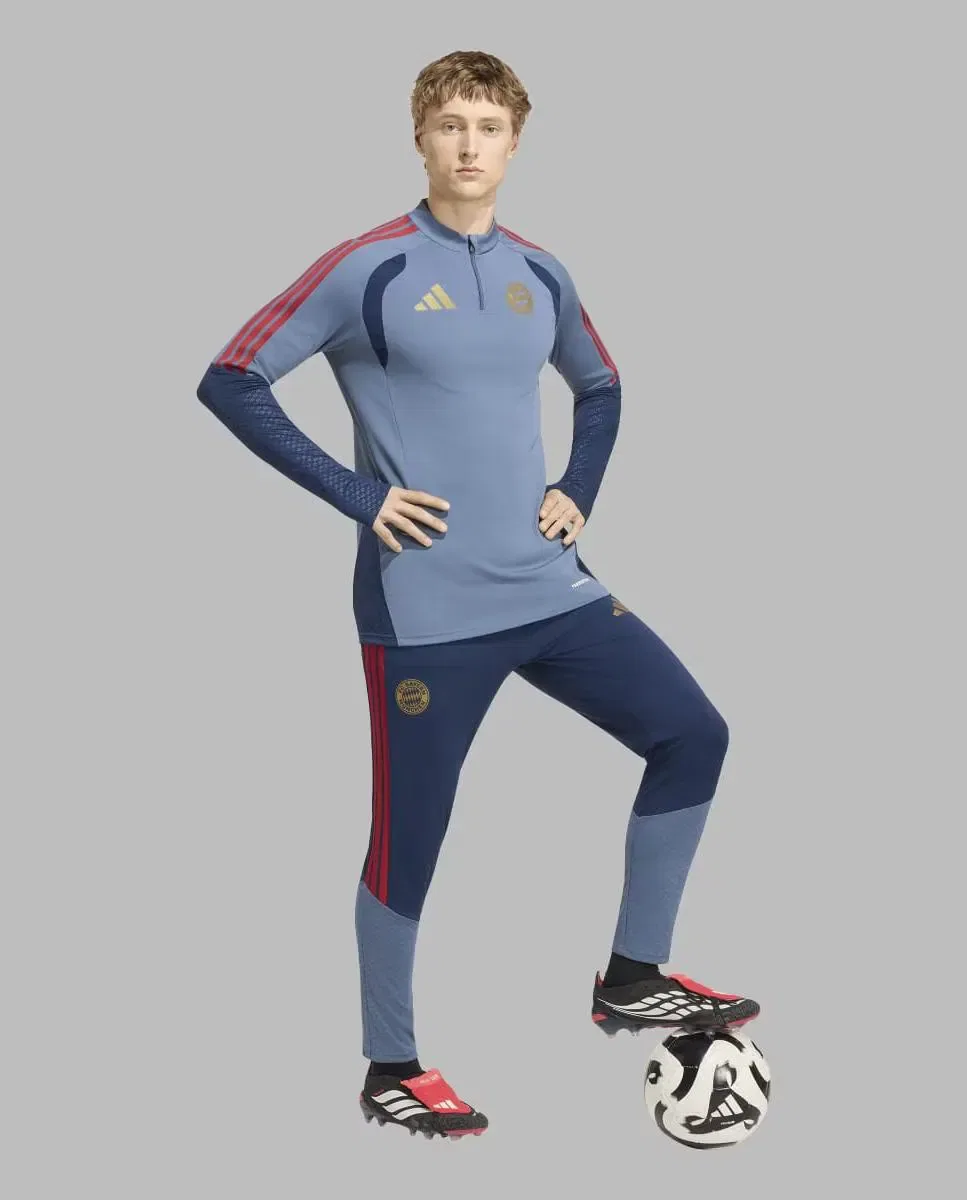 Мужская тренировочная кофта с молнией FC Bayern Munich 2026-2027 Entreno Zip adidas, Navy Blue — фото 4