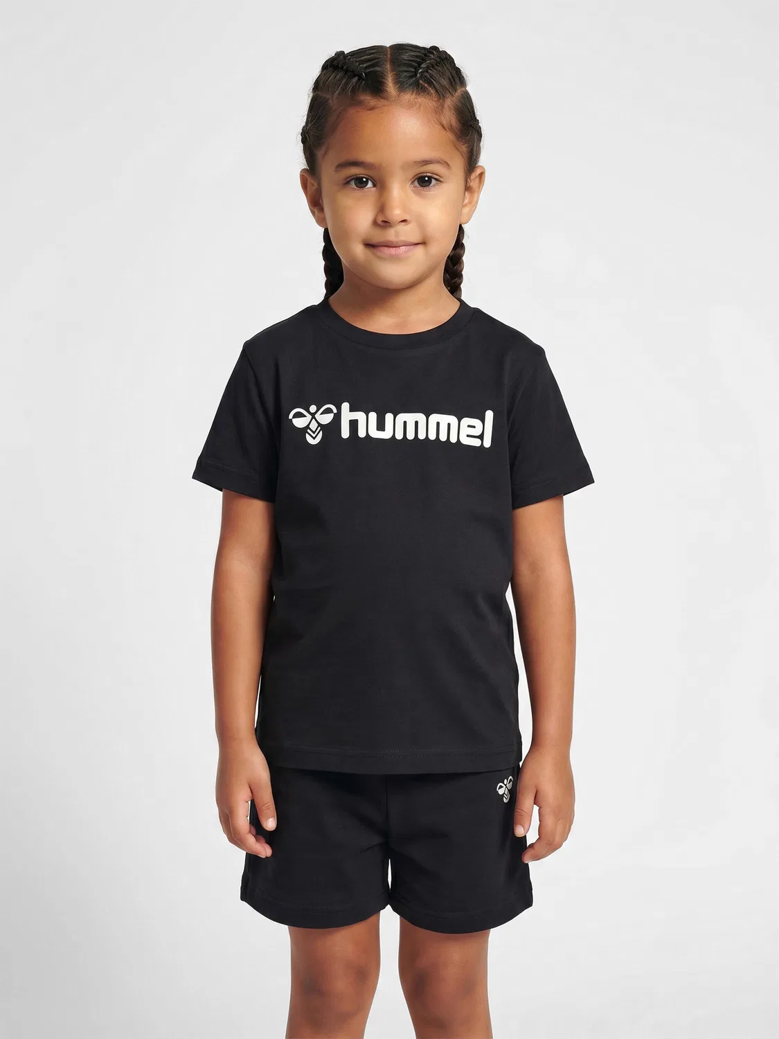 Детская футболка с принтом Hmllogo Hummel, Schwarz