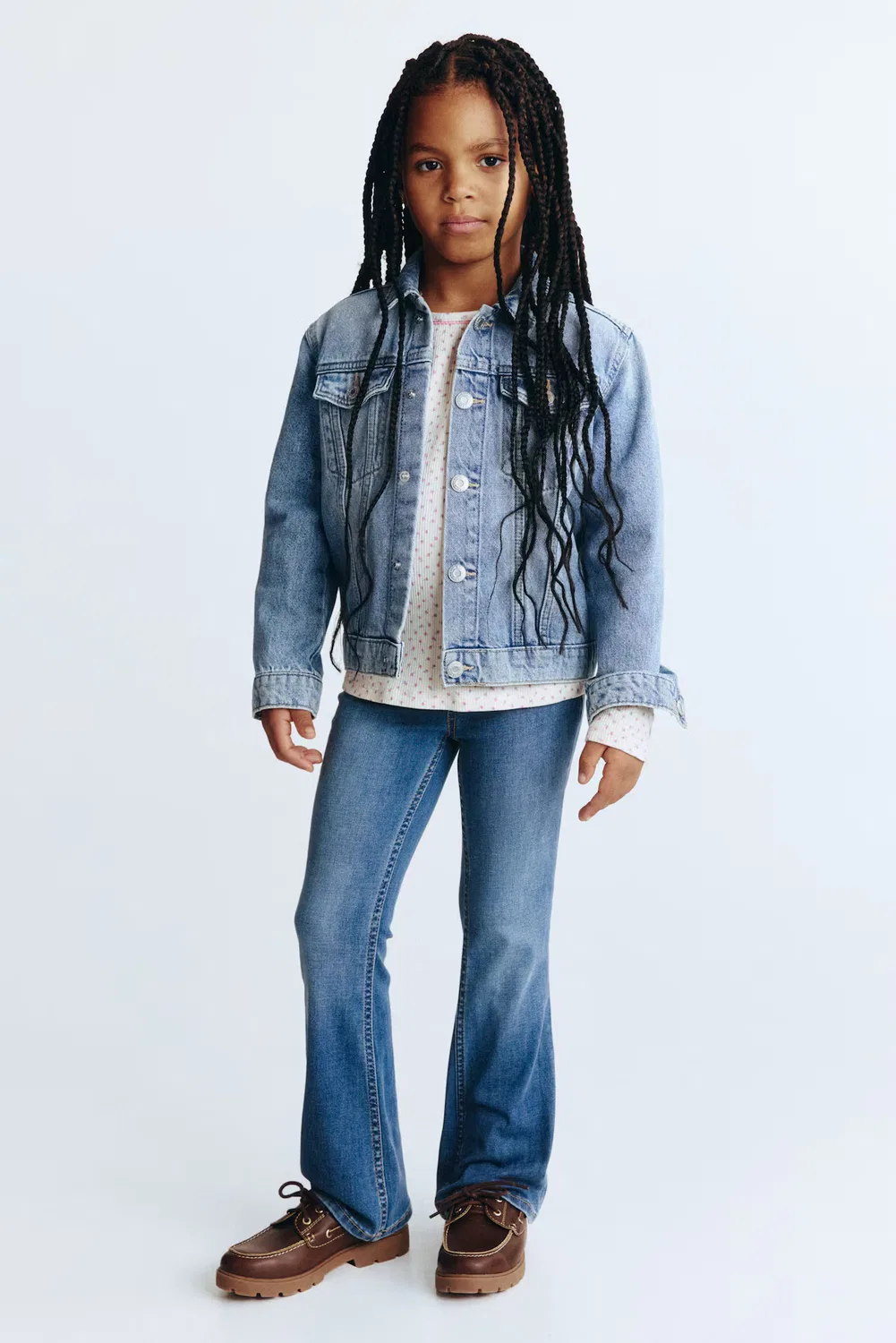 Джинсы-Клеш из суперэластичной ткани H&M, Denimblau