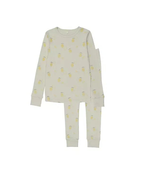 Детский комплект пижам с принтом лимонов Unisex lemon print pj Pouf, Mint