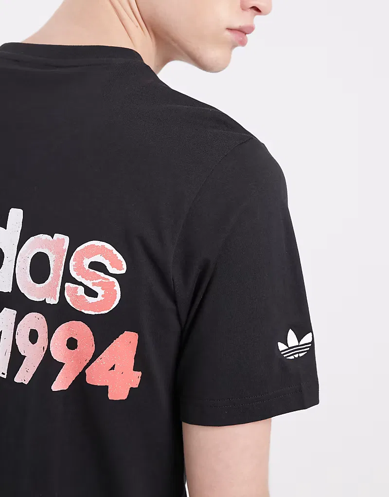 Футболка Adidas Originals с графическим изображением эмблемы Чемпионата мира по футболу 1994 года, черный — фото 3