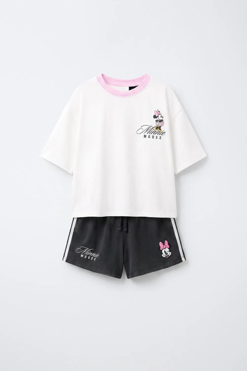 Футболка и бермудский комплект Минни Маус Disney ZARA, Black