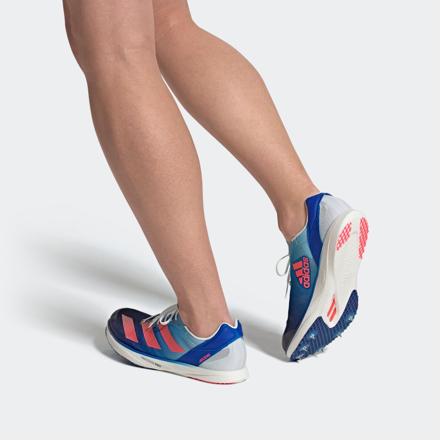 Кроссовки Adizero Series для бега мужские с низким верхом, синие/оранжевые/белые Adidas — фото 3
