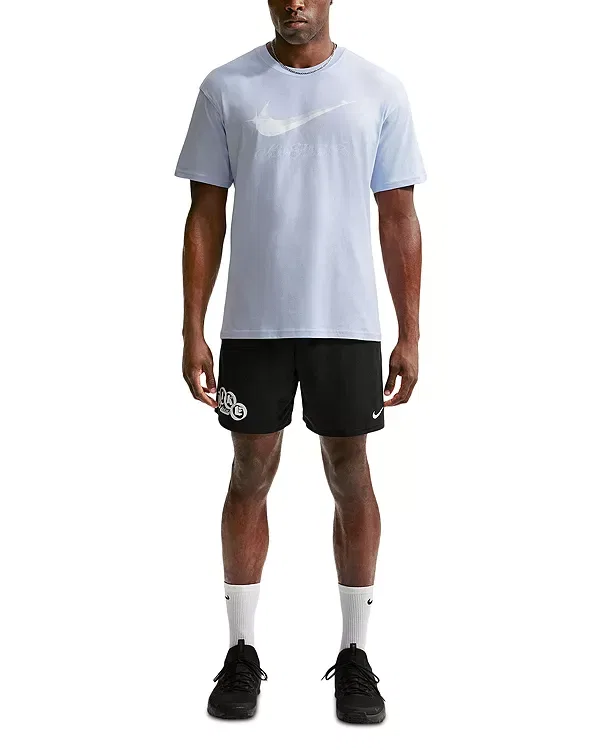 Мужская футболка с принтом Athletic Club Glitz Tee Nike, Hydrogen Blue/White — фото 2