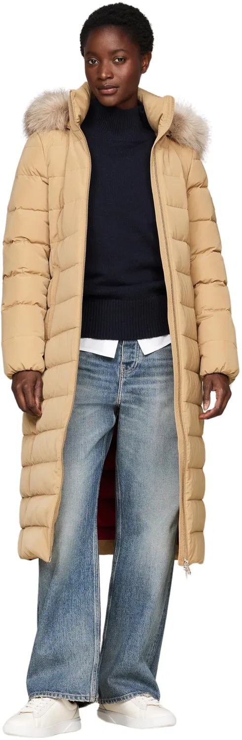 Женское пальто с меховым капюшоном Heritage Tyra Tommy Hilfiger, Khaki (Classic Khaki)