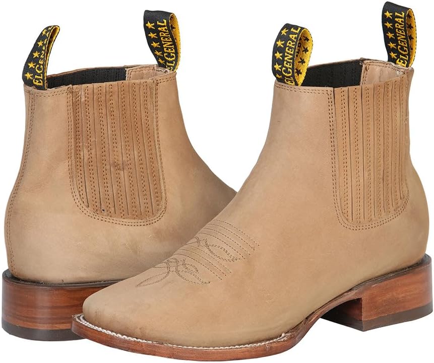 

Ботильоны El General с квадратным носком - нубук, песочный Generic, песочный