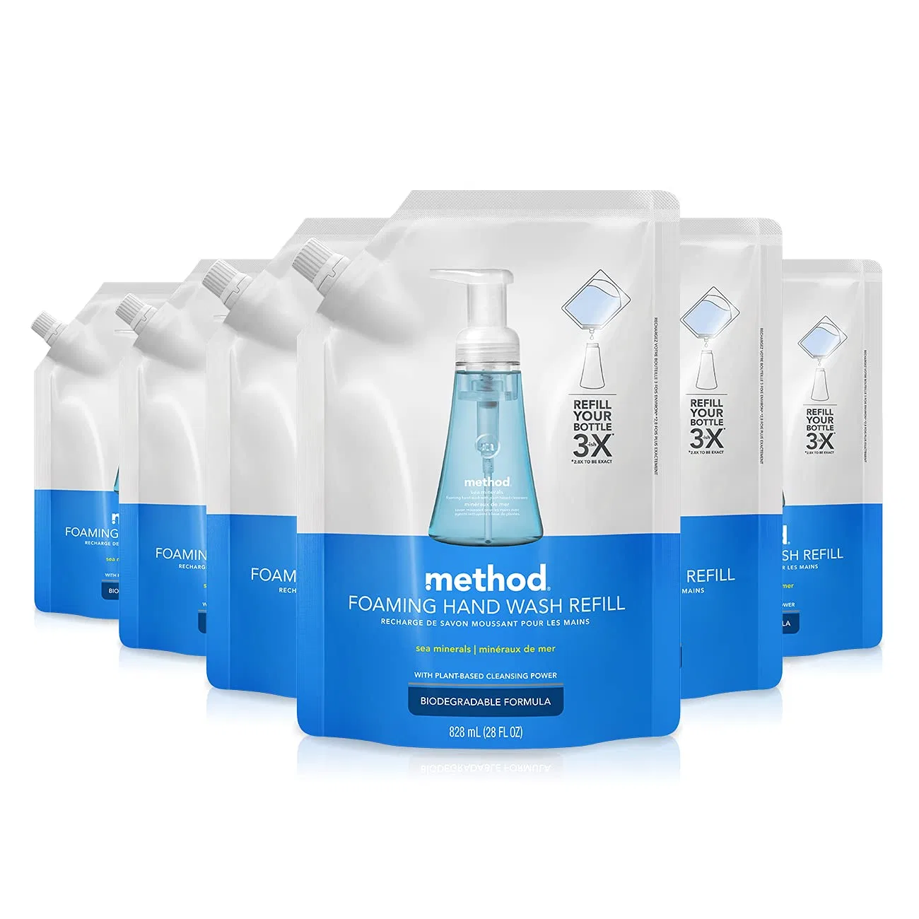 Method Метод Foaming Hand Soap Refill, 28 мл, набор 6 шт