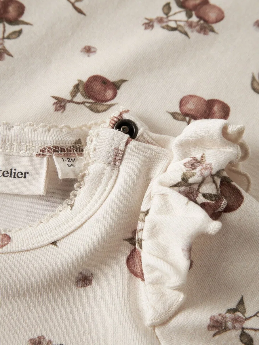 Комбинезон/боди Lil'Atelier белого цвета — фото 4