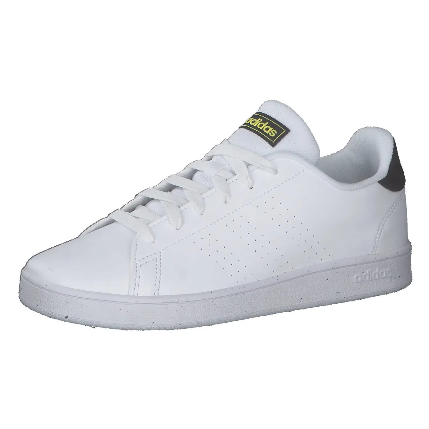 Детские кроссовки с перфорированными полосками Advantage K Adidas, White Cloud Core Black Beam Yellow