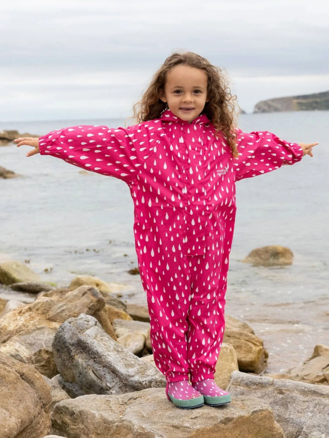 Комбинезон непромокаемый Pink Little Essentials Muddy Puddles, розовый
