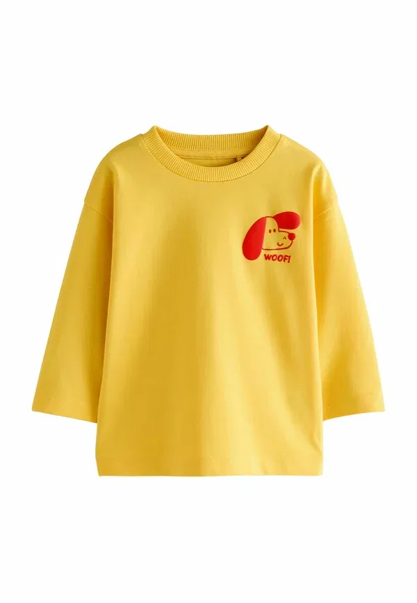 Футболка с длинным рукавом с принтом Regular fit, Next, Yellow Dog, желтый