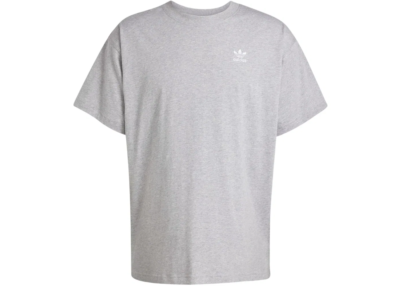 Мужская футболка оверсайз Trefoil Essentials Adidas, цвет Medium Grey Heather White