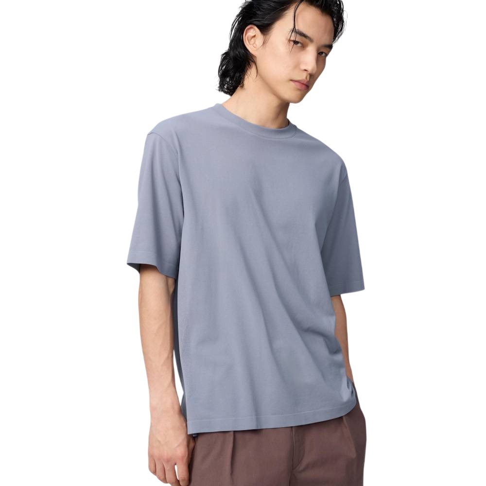 Футболка Uniqlo Dry EX Crew Neck Unisex, 62 синий — фото 2