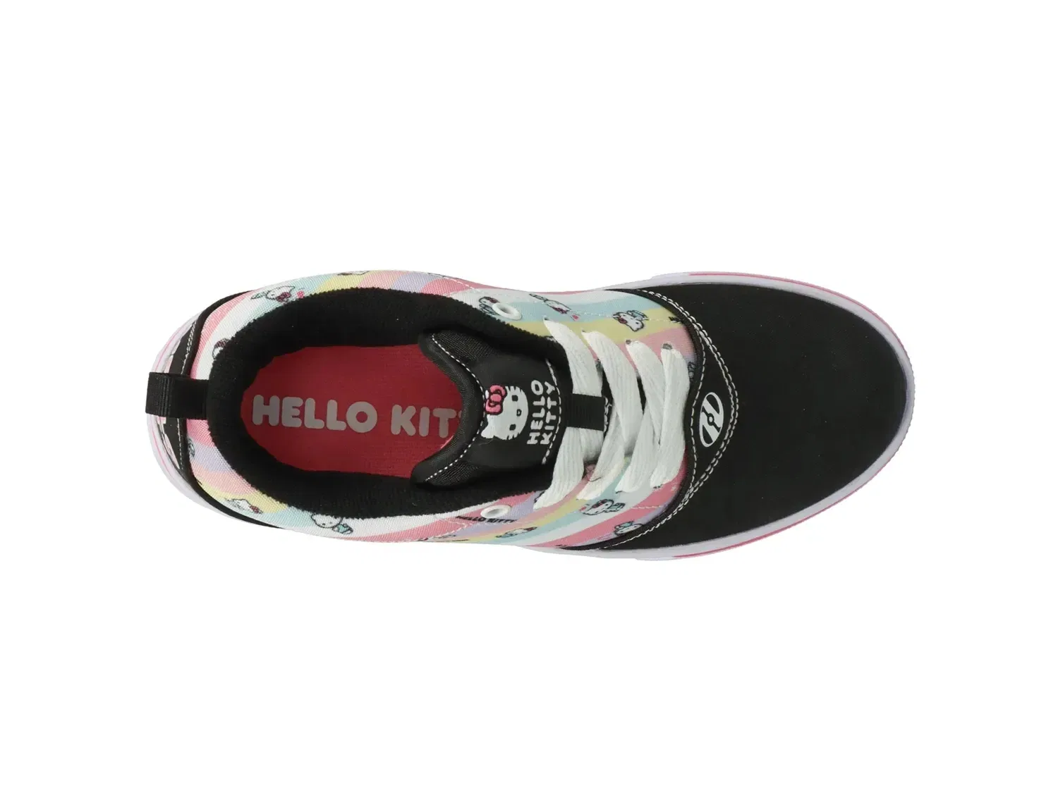 Кеды-ролики Heelys Hello Kitty Pro 20 для девочек, черный/розовый/белый — фото 4