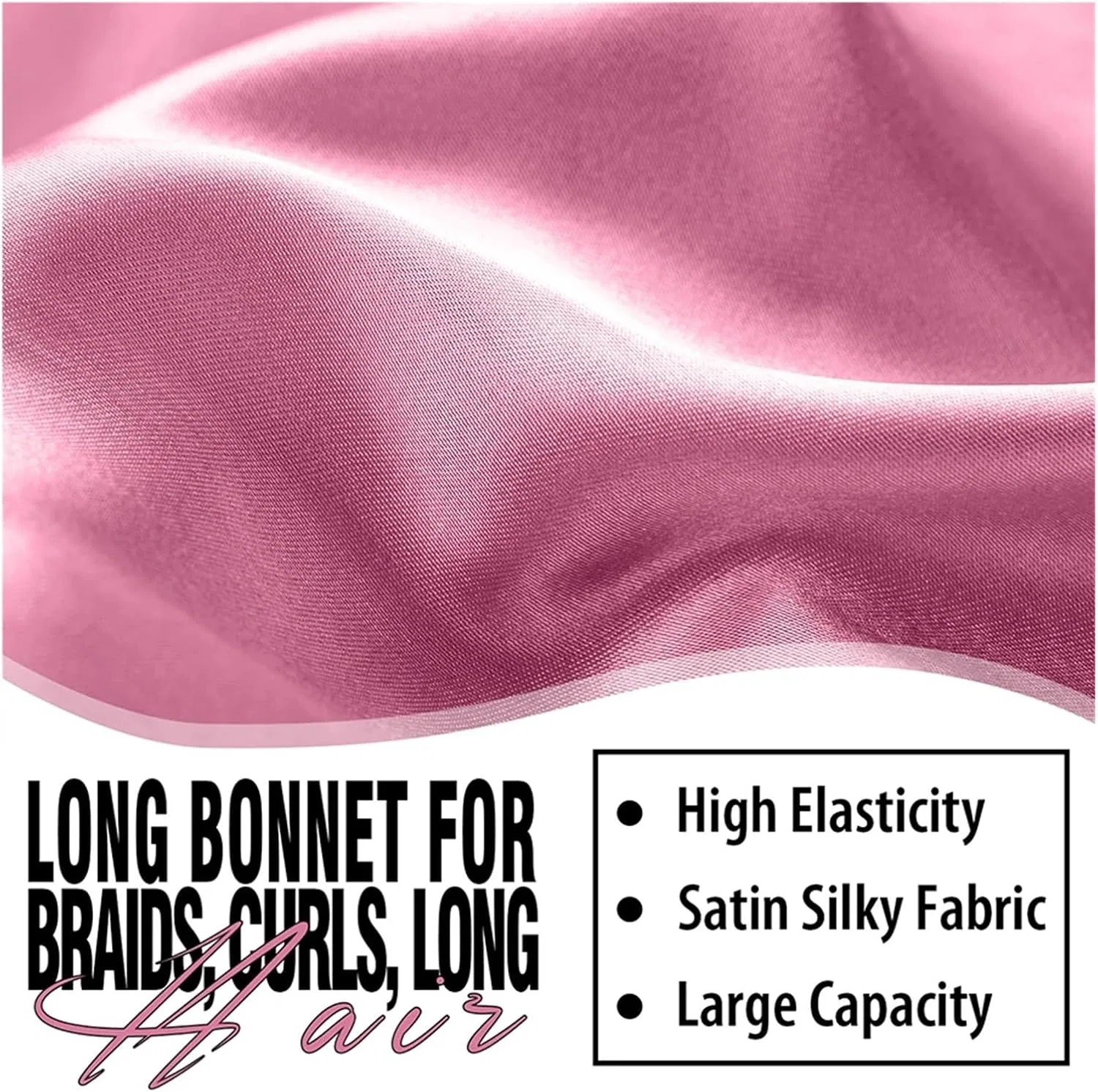 Шапочка для душа из шелка, HKYBCF, Pinkish Pink Double — фото 4
