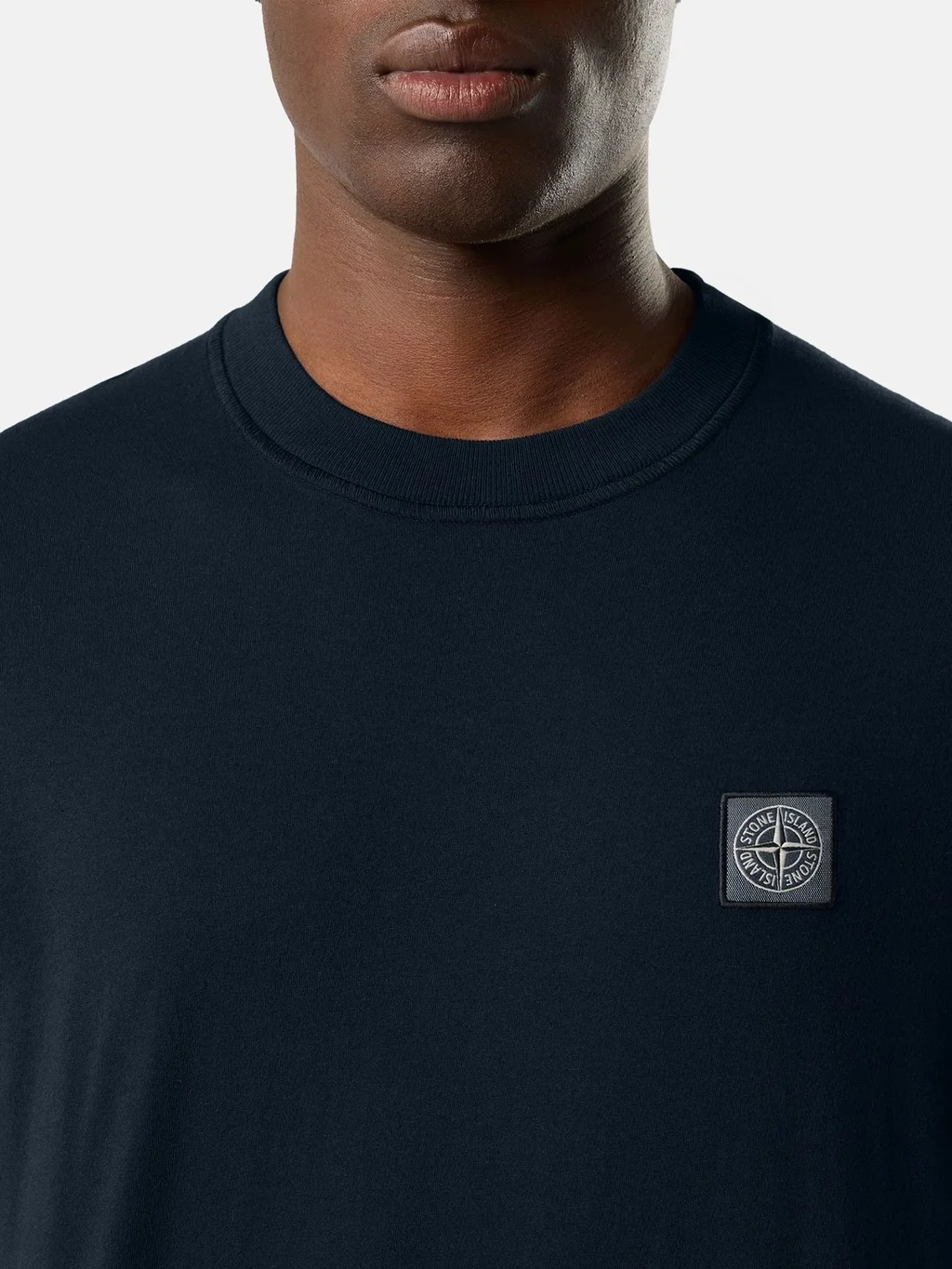 Мужская футболка Stone Island Slim-fit With Compass Patch, темно-синий — фото 4