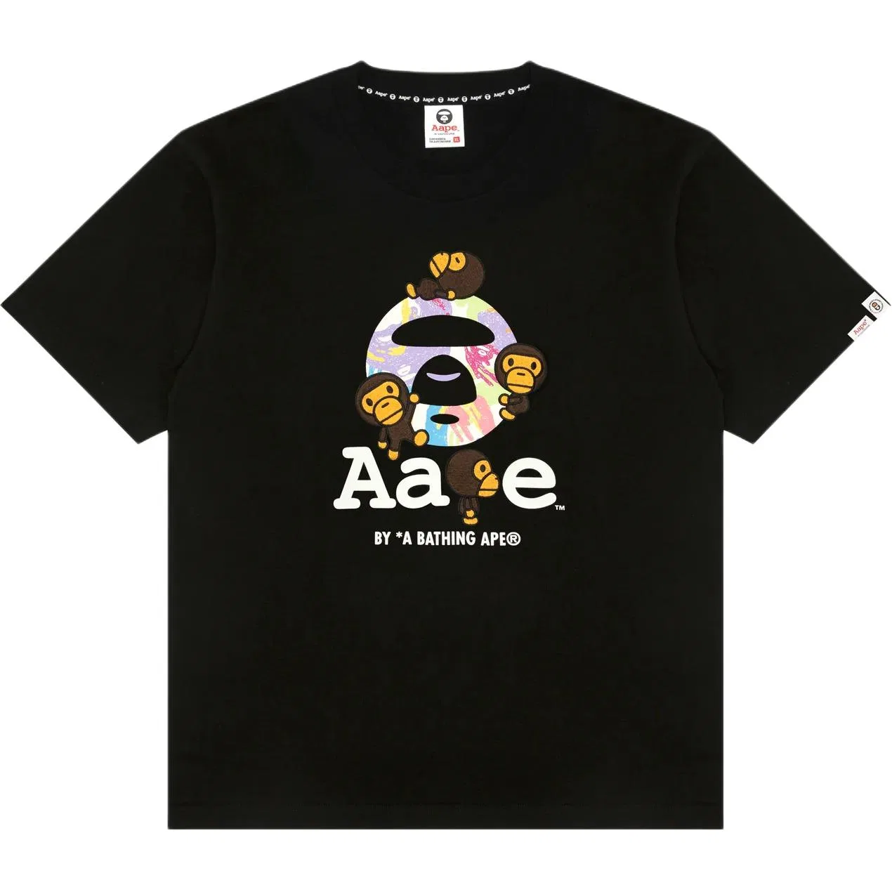 Детская футболка с круглым вырезом Aape, Black