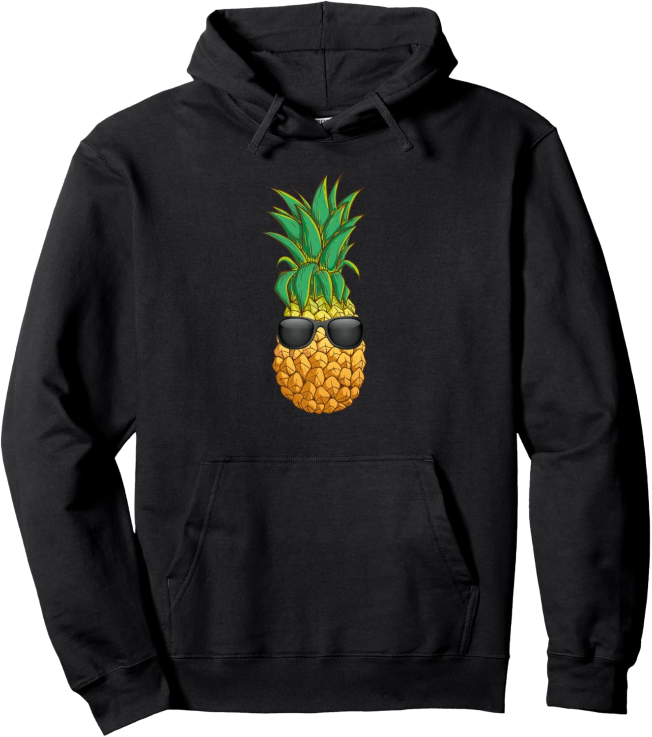 

Толстовка с рисунком ананаса, Летняя толстовка Pineapple Fruit Sunglasses, черный