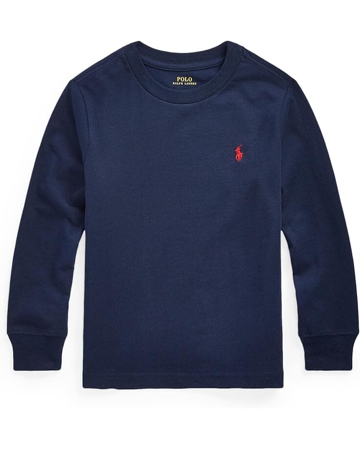 

Лонгслив Polo Ralph Lauren Kids Cotton Jersey Long Sleeve Tee, цвет Cruise Navy