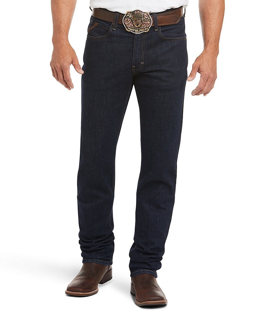

Ariat M1 Винтажные эластичные джинсы Legacy с прямыми штанинами, синий