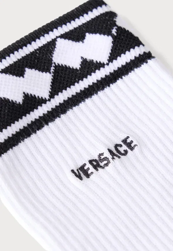 Носки спортивные средней высоты Versace, белый/черный — фото 3