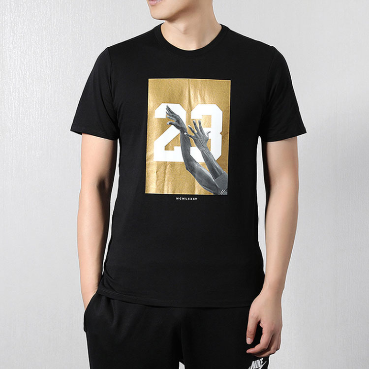 Футболка мужская Black/Gold Jordan, черно-золотая — фото 3