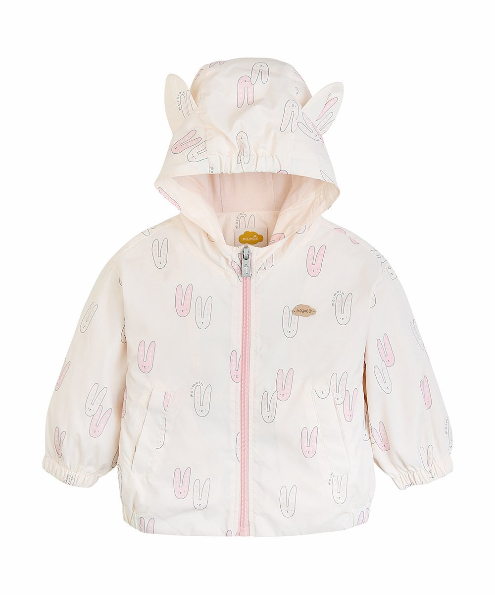 Ветровка с изображением животного и капюшоном с ушками Moimoln, Pink