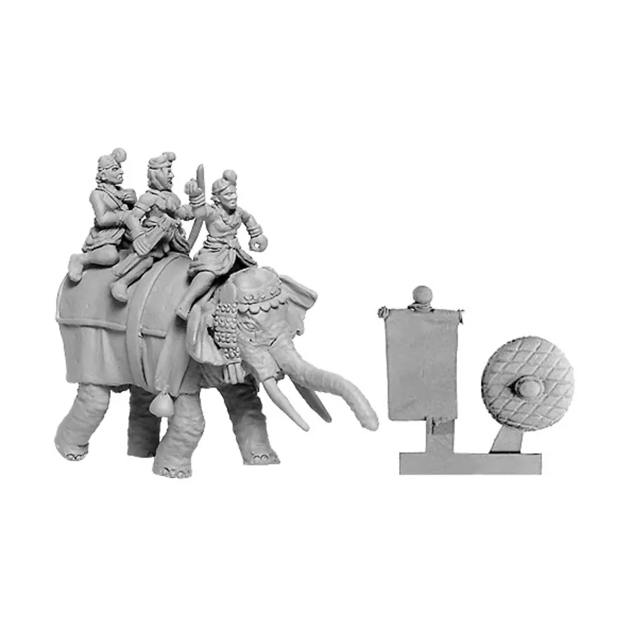 

Слон индийского генерала с экипажем из 3 человек, Ancients - Indian (15mm) (Xyston Miniatures)