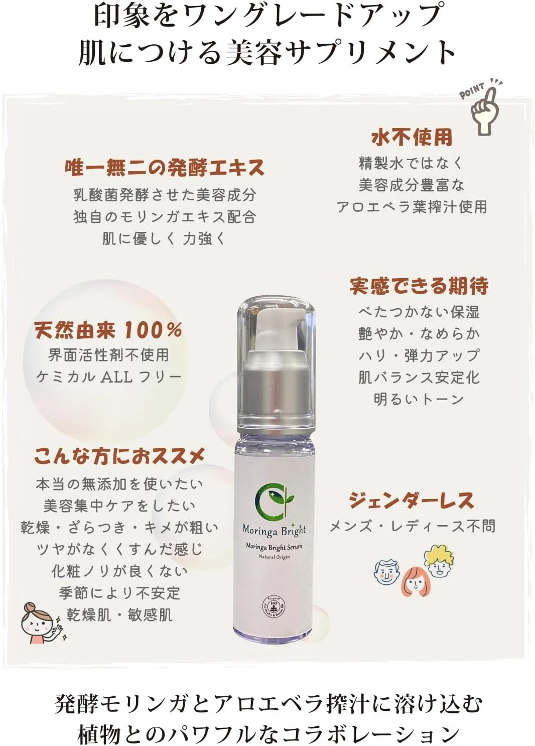 Набор для лица Moringa Bright Cosmetics 3-в-1: лосьон 150 мл, сыворотка 30 мл, молочко 60 мл Moringa World — фото 4