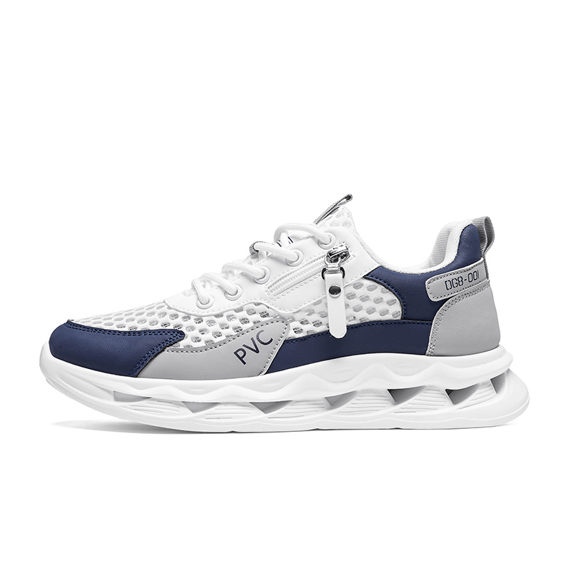 

EGCHI Низкие повседневные мужские кроссовки бело-голубые, цвет White Blue