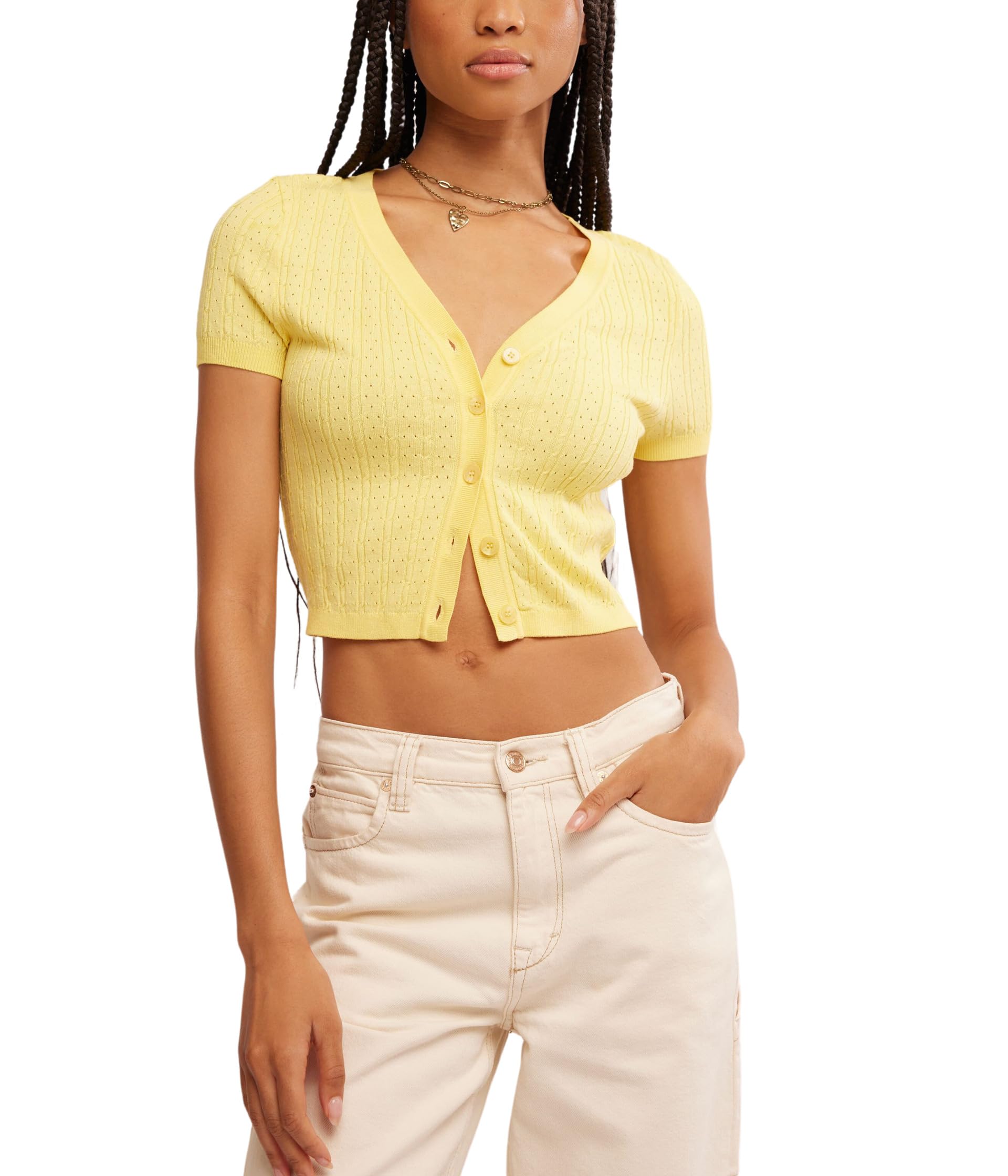 

Свитер Free People Cassie Cardi, Sunshine