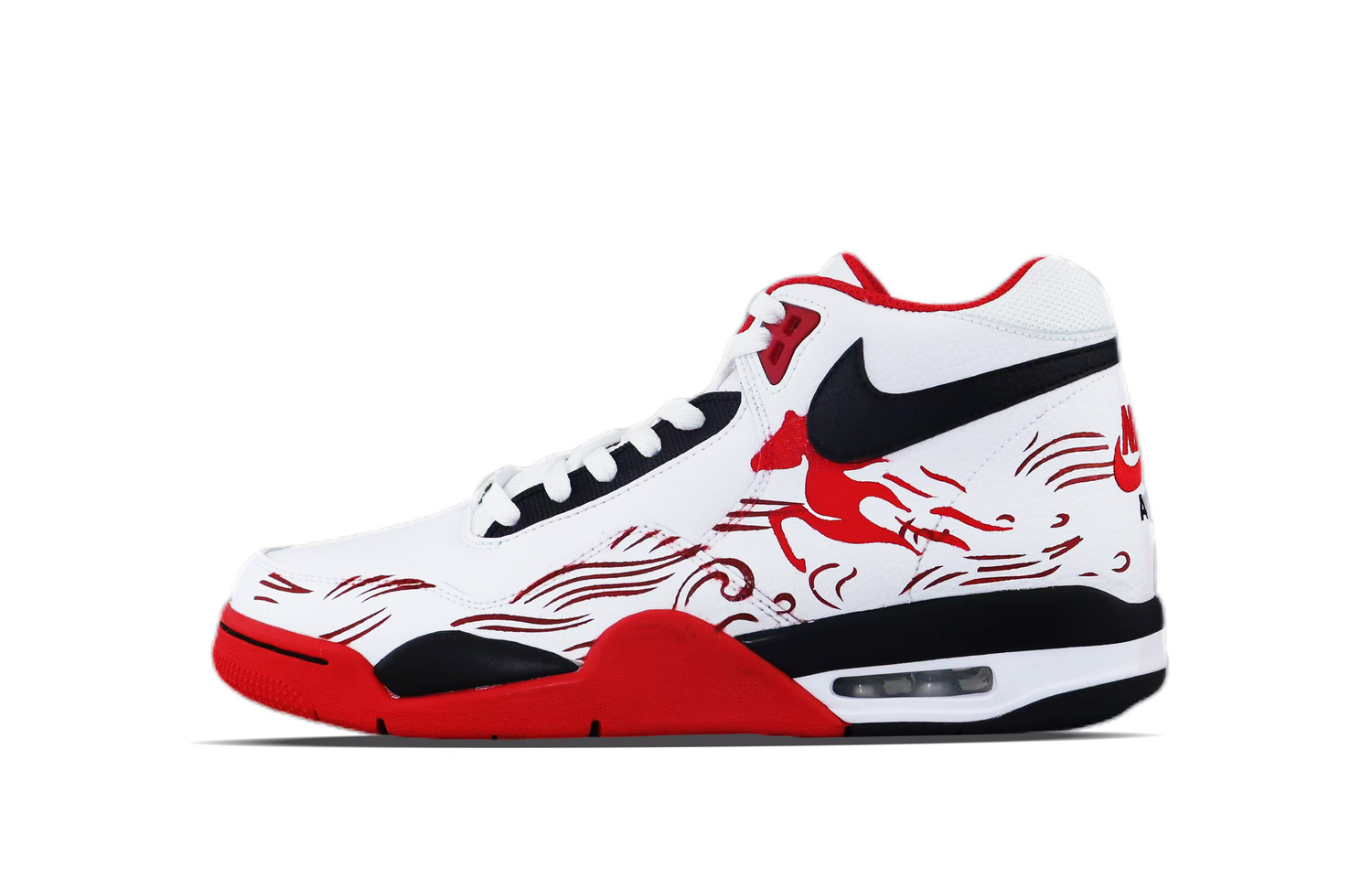 Nike Кроссовки баскетбольные Mid top Unisex Flight Legacy Abrasion Resistant Vintage Red — фото 3