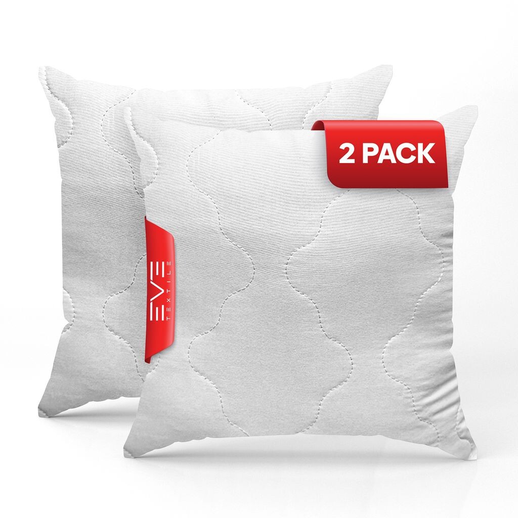 

EVE Textile Double Pack Подушка 50x70 см Стеганая подушка Подушка для сна Подушка для кровати Подушка для отдыха Декоративная подушка Диванная подушка «Наволочка 100% Хлопок» Eve Textile GmbH