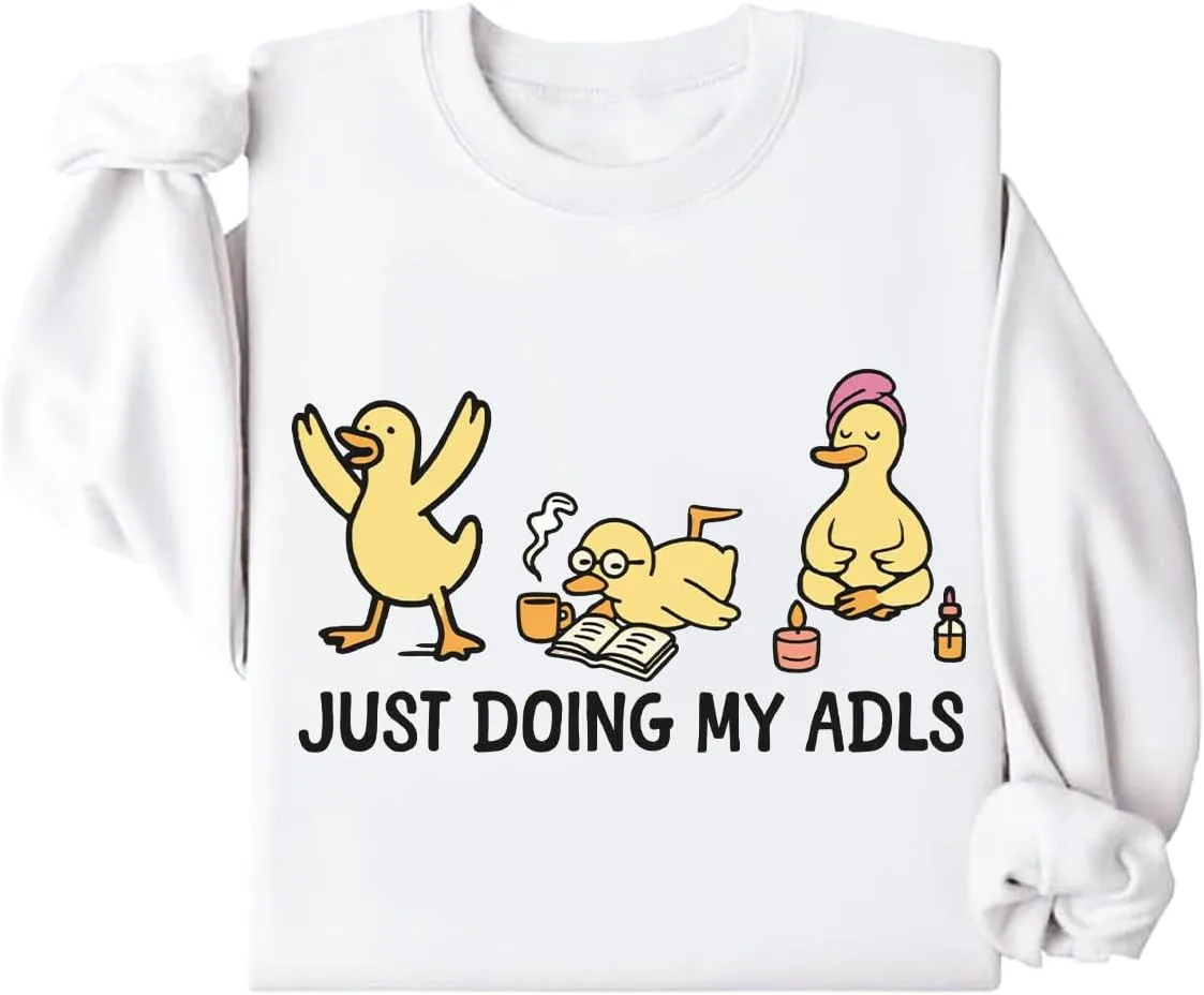 

Толстовка Just Doing My Adls с забавным принтом утки